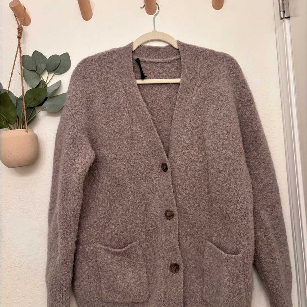 Jenni Kayne Boucle Cocoon Cardigan in Smoke